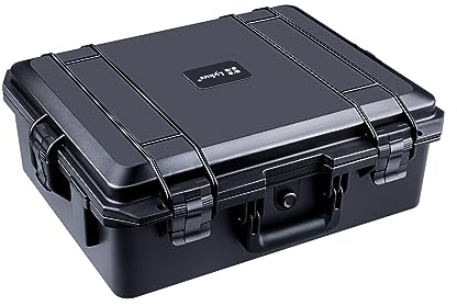 Lykus HC-4620 Wasserdicht Koffer mit Schaumstoff, Innengröße 46x36x18 cm, geeignet für Kamera,Projektor,Laptop,elektronische Geräte und mehr