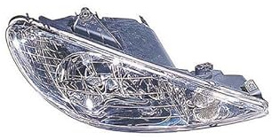 Repiauto Phare avant droit H7/H7 compatible avec Peugeot 206 1998-2009