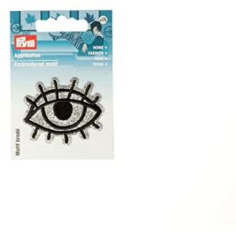 Prym 926681 Applikation Auge schwarz/silber