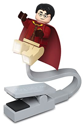 Lego Harry Potter - Harry Verstellbare USB- und batteriebetriebene LED-Lampe zum Lesen von Büchern für Potterheads - 76 mm große Figur (CL29) - Inklusive 2 CR2025-Batterien