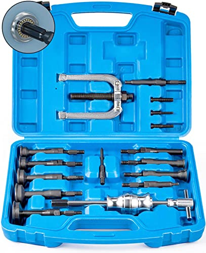 Juego de herramientas para sacar rodamientos internos Extractor de rodamiento con Martillo Deslizante, 16 piezas