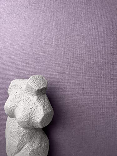 NEWROOM carta da parati Porpora Tinta Unita Tessuto non Tessuto - Uni Violetto Lavanda Struttura Tessile