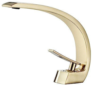Robinet Lavabo Salle De Bain,Robinet Pour Vasque à Poser,Robinet De Salle De Bain Lavabo,Mitigeurs Mixtes Chaud Et Froid En Cuivre Multi-usages,Or Brossé