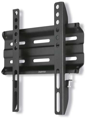 Hama Soporte de Pared para TV de 48 Pulgadas, VESA 50 x 50 hasta VESA 200 x 200, hasta 25 kg, Distancia a la Pared 2,3 cm, Plano, rígido, Fijo, con Tacos Fischer, Soporte de Pared para televisores,