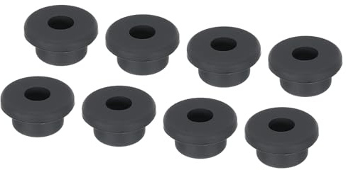 sourcing map 8Pcs T Type Rubber Grommet Mount Dia 20mm ID 10mm Seal Protection Flexible Hole Plugs for Cable Pipe Black