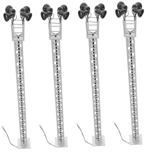 SEWACC 4pcs Mini Light Model for Table Layout Simulation Traffic Lamp for Model Train Luminous Miniature Train