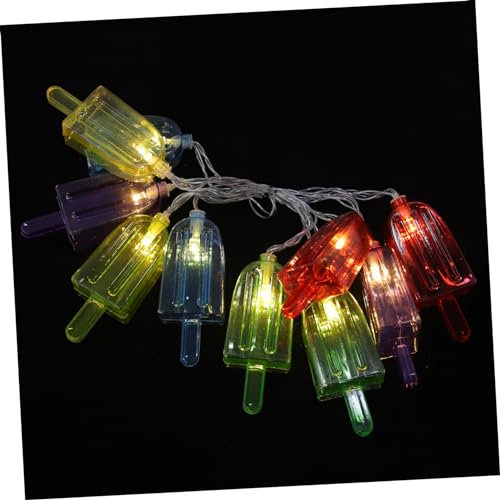 PRETYZOOM 3St Eiscreme-Lichterketten led ligts led-light weihnchtsdeko hochzeitdeko geführte dekorative Lichter Lichterkette batteriebetrieben Batteriebetriebene Lichter leuchtet Plastik