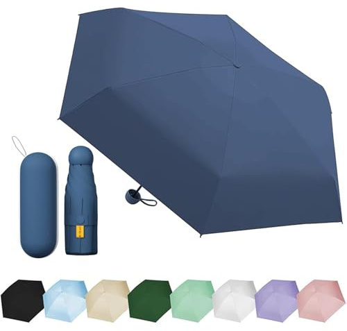 EEPLUYTY Umbrella, Compact, Lightweight, Durable, UV Protection, Suitable For Sunny And Rainy Days-blue