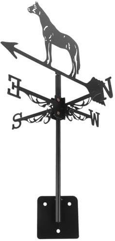 Milisten Wetterfahne Aus Metall in Form Eines Pferdes Wetterfahne Für Den Hof Windanzeiger Für Gartendekoration Auf Dem Dach Pferd