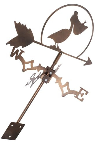 KITANDOVE Weathervane Acier Inoxydable pour Jardin Et Toit Décoratif avec Finition Peinture Éclatante Indicateur De Vent Métal Résistant Panneau Extérieur Élégant pour Ferme Et Cour