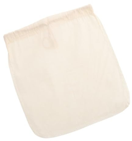 Uonlytech Pochette à Lait Végétal Coton pour Filtrer le Lait Sacs Passoire à Mailles Fines pour Jus Étamines Réutilisables pour Filtrer les Aliments