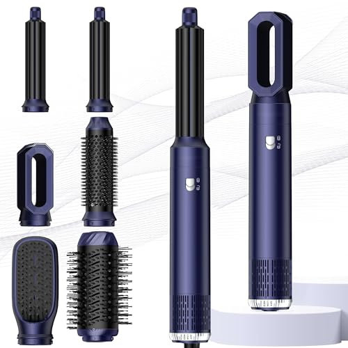 6 in 1 Air Styler Set Haarstyler hair styler mit 1000W Haartrockner, Warmluftbürste, Rundbürste, Föhnbürste, Automatischem Lockenwickler, Glättbürste, Hairstyler für Trocknen, Glätten, Locken