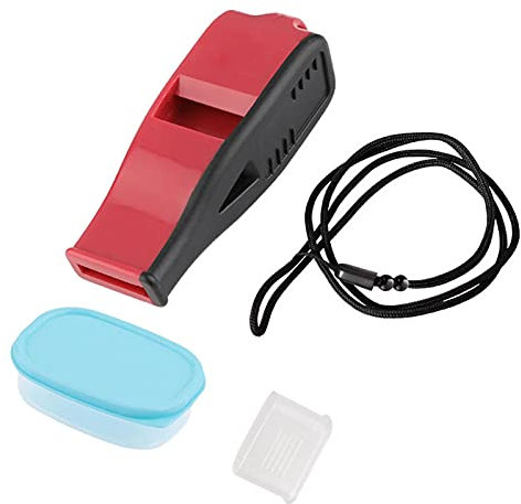 Culnflun Pfeife, Crap Sound Leichte Gewicht tragbarer Verstellbarer Sportfeiger Fußball -Basketball -Volleyball (Red Black)