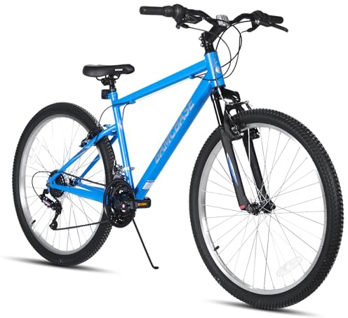 Hiland 26 Inch Mountain Bike, 18 Speed MTB for Men Women, Adult Mountain Bike with V-brakes, Blue