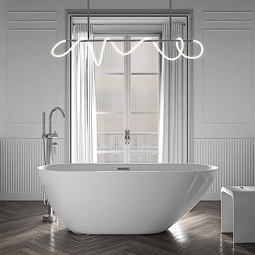 BERNSTEIN - Baignoire îlot ovale Blanc mat Acrylique + Bonde et trop plein, 275L - 180x80x58cm (lxLxH) - ROMA PLUS 2.0