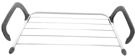 schone Tendedero de radiador de acero inoxidable – Secador de ropa plegable que ahorra espacio con brazos de montaje ajustables, 51 x 33 cm