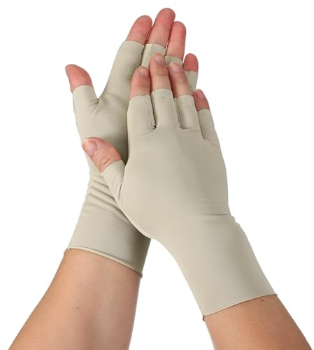 YELARXI Sun Protection Gloves, Half Finger Summer Hand Protection Gloves Breathable Touchscreen Fingerless