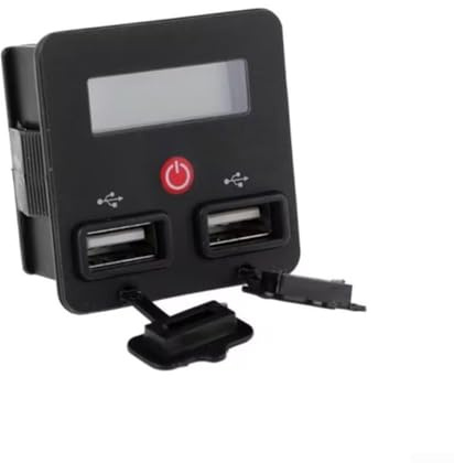 Durashmall Indicador de capacidad de la batería, voltímetro, probador de batería ácida, 12 V, 24 V, diseño impermeable, puertos USB duales, carga rápida de 2,5 A, para iones de litio 3S a 6S y