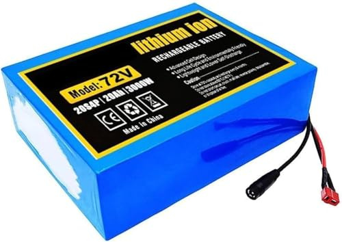 Batería De Iones De Litio Para Bicicleta Eléctrica, 72 V, 20 Ah, 20S4P, Con Cargador, Resistente Al Agua, Para Motores De 3300 W A 1000 W. 72V 20Ah,XT60