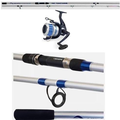 Canna Pesca Surfcasting Con Mulinello Sezioni Innesto Mt. 3,60 Gr. 200 Kit Combo Mare