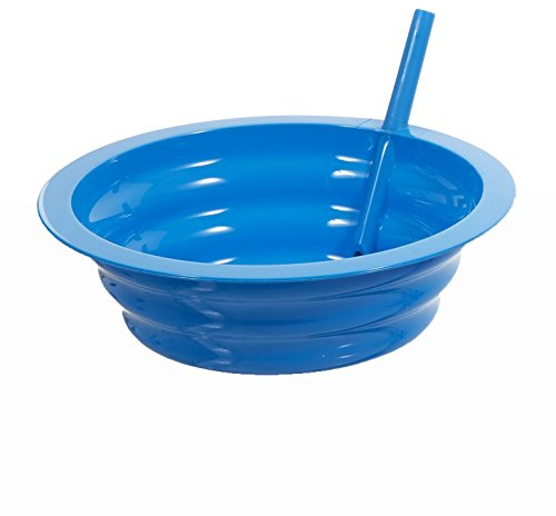 Sip-A-Bowl Cereal Bowl with Built-in Straw - Colors Vary - Qty:1 (Green, Pink, or Blue)