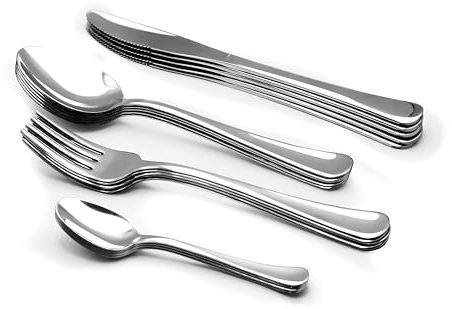 Zanetti Servizio di Posate da Tavola 24 Pezzi in acciaio inox 18/C, Modello Boston, Acciaio lucido e Resistente, 6 x Forchette, Coltelli, Cucchiai, Cucchiaini, Made in Italy