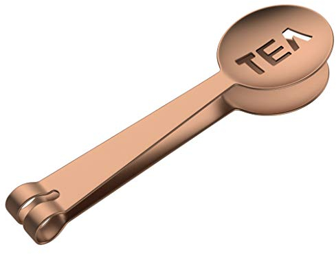 Teebeutelzange, Teebeutelpresse Aus Hochwertigem Edelstahl, Teebeutel Ausdrücker, Teezange Im Edlen Kupfer-Look