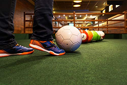 Fussball BILLARD: Fußball nach den Regeln des Billards spielen - Billardfußball Set mit 16 Bällen aus PU-Leder Größe 2 (15,1 cm)