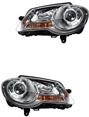 Set de phares halogènes gauche & droite, phares principaux avant H7/H7 avec moteur électrique pour modèle Touran 1T1 1T2