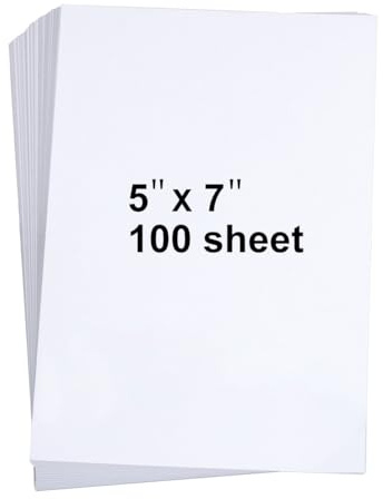 SUMERX White Cardstock 5x7, 100 Sheets 5 x 7 Cardstock 74lb Cover 200 GSM