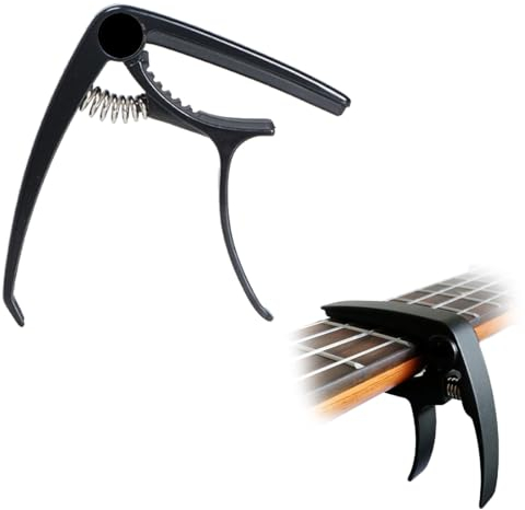 OSUWLSI Gitarre Kapodaster Capo Capodaster Kapo für Fast alle Gitarre Gitarren Kapodaster Guitar Capo(Schwarz)