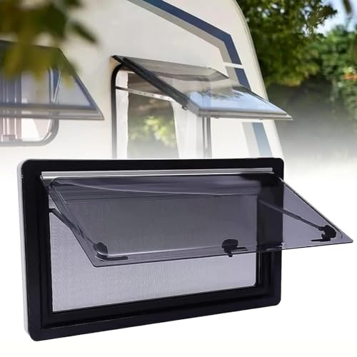 Sayoc Wohnwagen Fenster Wohnmobilfenster,Ausstellfenster Klappfenster Externes Push Fenster,Camper Caravan Seitenfenster Wohnmobil Fenster für Wohnmobile,Anhänger und Marine,900mm*550mm