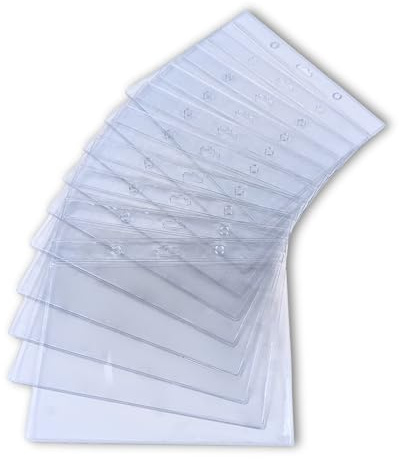 Ausweishüllen DIN A6, 14,8 x 10,5 cm, PVC, Transparent, Reißfest, Euro- und Ringlochung (10)