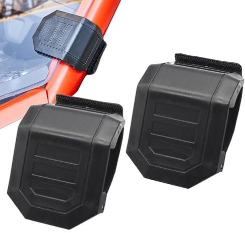 Acunny Pinces de pare-brise ATV, pinces pour pare-brise UTV, kit de ceinture de serrage réglable, ensemble de clips de pare-brise, verrouillage supérieur, pinces de fixation pour VTT, voitures de