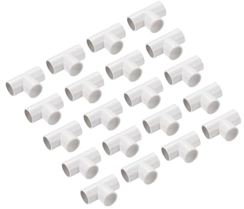 QUARKZMAN Pvc mantel koppling T-formade rörkopplingar rörkoppling vit 16 mm 3-vägs trädgård elektrisk mantel 30-pack
