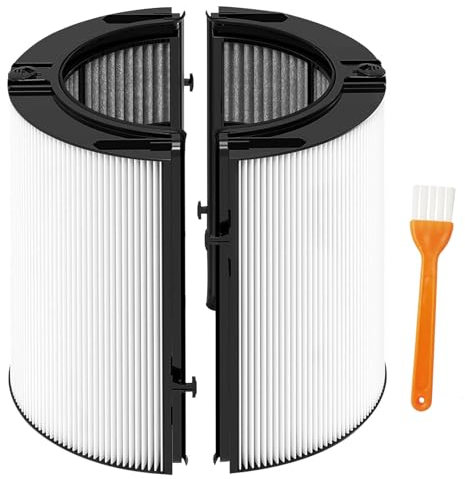 2-in-1 Luftreiniger HEPA Ersatzfilter für Dyson TP06 TP09 TP7A TP10 HP07 TP07 HP09 HP10 PH01 PH02 Pure Cool Hot Humidify Fan, 360° Kombi Glas H13 HEPA & Aktivkohle Filter, #965432-01 & 970341-01