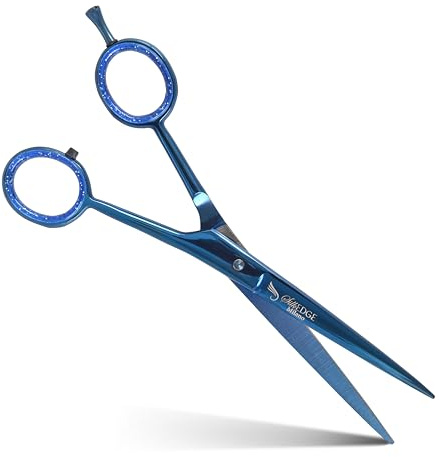 Forbici Parrucchiere Professionali Forbice per Capelli da Barbiere per Taglio di Capelli Acciaio Inossidabile Adatta per Kit Barbiere (Azure)