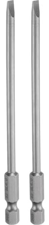 QUARKZMAN 2Pcs Embouts de Tournevis Plats Magnétiques Sl4 4mm en Acier S2 Embout de Tournevis à Tête Plate 1/4 Tige Hexagonale Embout de Tournevis 110mm (4,3) de Long pour Vis