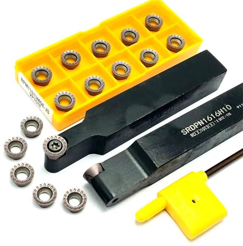 SRDPN1010H10 SRDPN1212H10 SRDPN1616H10 Drehwerkzeughalter Bohrstange CNC-Außenwerkzeughalter RPMW1003MO RPMT10T3MO R5 Einsatz Wendeschneidplatten(SRDPN1212H10,No inserts)
