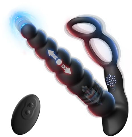 LYAMais Prostata Vibrator mit Penisring für Männer 10 Vibrationsmodi Analvibrator Silikon Analplug mit Hodenring Cockring wasserdichtes Sexspielzeug für Paare Anal Toys Einsteiger