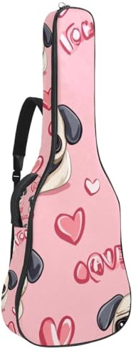 Niedliche Cartoon-Goose Skate gepolsterte Gitarrentasche, schützende Akustikgitarre, Gigbag für E-Bass, klassische Gitarre, Mehrfarbig 04, 42.9x16.9x4.7 in, Lässiger Tagesrucksack
