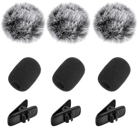 3 Sätze Mikrofon Windschutz, Schaumstoff Popschutz Mikrofon, Ersatz-Windschutz Für Mikrofon, Mini Mikrofon Pop Filter, Schaumstoff Windschutz Für Verschiedene Headset Mikrofon