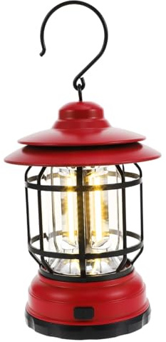 HEMOTON LED Campinglaterne Retro Tragbare LED Außenleuchte ohne Batterie Robuste Outdoor Lampe zum Wandern und Notfall