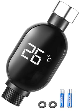 Weqizuerqi Indicador de temperatura de agua de ducha | Pantalla LED digital para baño de bebé impermeable para el hogar, baño de cocina, accesorios impermeables