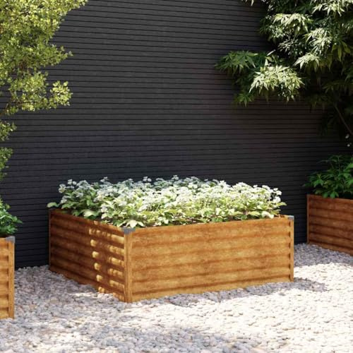 Lit De Jardin En Lit surélevé de jardin rouillé 800x80x45 cm acier corten, Jardiniere Exterieur Balcon Xxl Pour Jardin Et Balcon, Jardiniere Balcon 800x80x45 cm Pour Famille Et Amateur De Jardinage