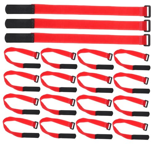 TEHAUX 24pcs Cable Ties Reusable Nylon Cable Straps for Wire Management Adjustable Fastening Ties Hook and Loop for Organization