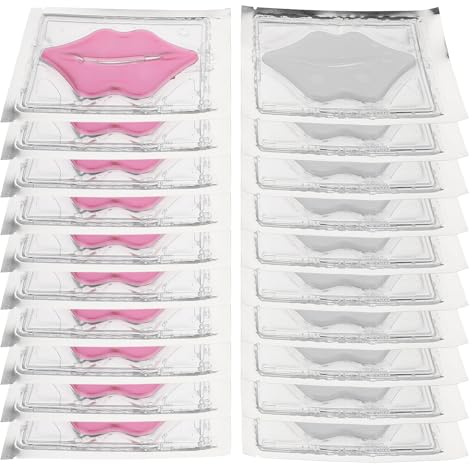 Maschere Labbra in Gel Cristallo 20 Pezzi, Idratanti e Leviganti | Design Cristallo, Confezione da 20 Pezzi, Pratiche da Portare, per Labbra Secche e Cura Quotidiana