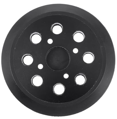 HYFZOD Platorello per Levigatrice 125 mm, platorello per smerigliatrice, Base Morbida Protettiva con 8 Fori, Compatibile con Dischi Abrasivi a Gancio e Loop, per Smerigliatrice e Levigatura Orbitale