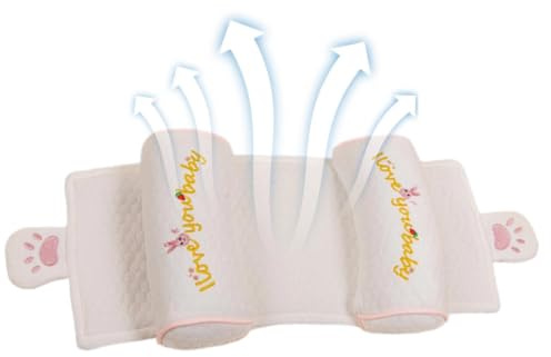 Cuscino di sostegno ergonomico per bambini, 31 x 17 cm, imbottito con miglio di cotone, traspirante, lavabile, cuscino cervicale per bambini