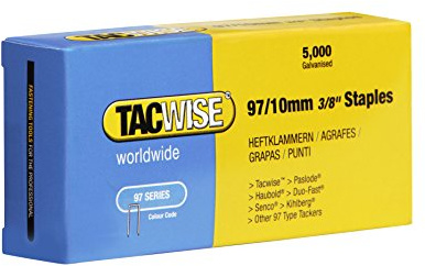 Tacwise 0302 Type 97 / 10 mm Verzinkte Schmalrückenklammern, 5000 Stück